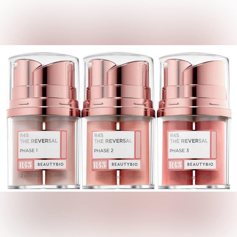 BeautyBio R45 The Reversal Skincare Set - White, Pink, Cream
